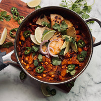 Easy Skillet Tacos: Easy delicious, one pot, crowd-pleaser dinner. Black beans, potatoes, corn, and peppers, sautéed with Mexican spices, robust tomato sauce and corn tortillas, comes together in 20 minutes.