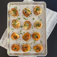 Savory Spinach Pie;Filling, hearty, flavorful spinach pie is a twist on traditional Greek spanakopita. Buttery, flaky pastry stuffed with chickpeas, spinach in a creamy base then baked golden, is a simple tasty pie to share with the family.