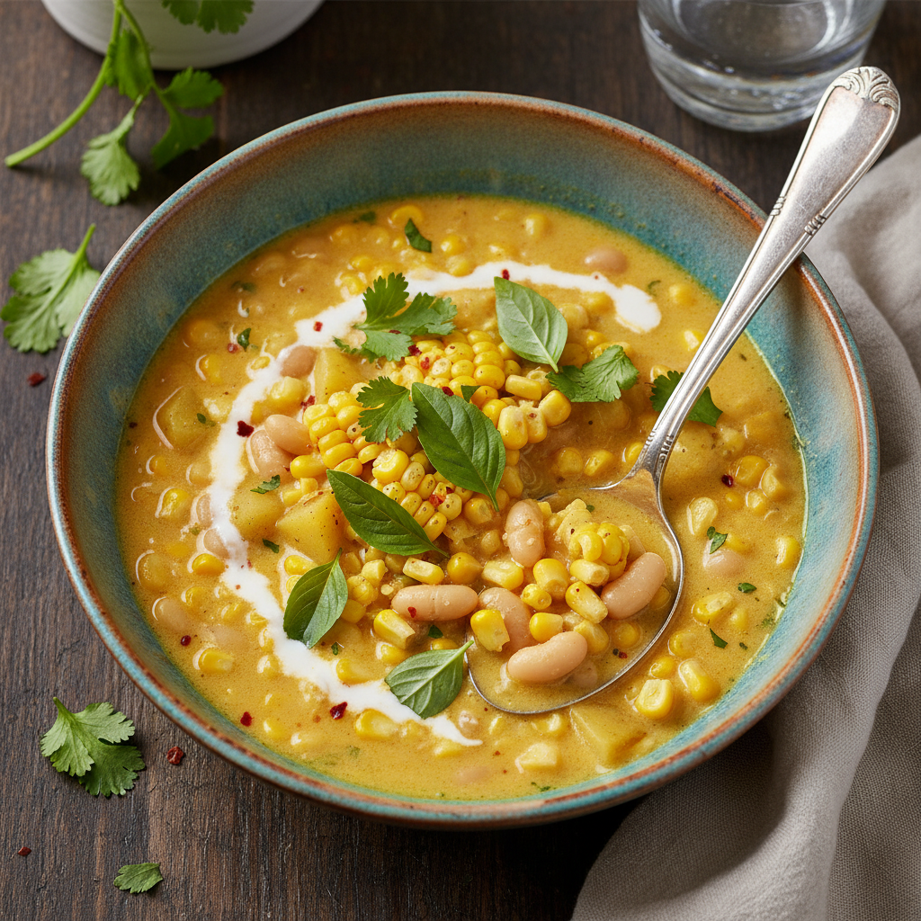 Thai Coconut Sweet Corn Chowder