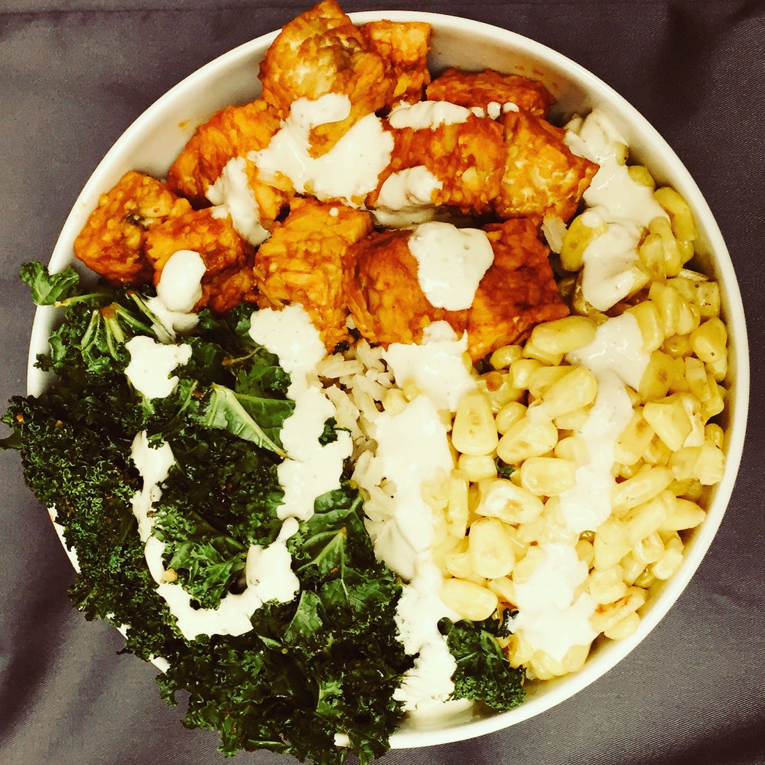 Buffalo Tempeh Quinoa Bowl